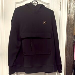STELLA MCCARTNEY Adidas Black Hooded Pullover Sweatshirt